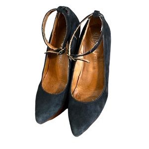 Jeffrey Campbell Pizan wedge black brown soft velvet